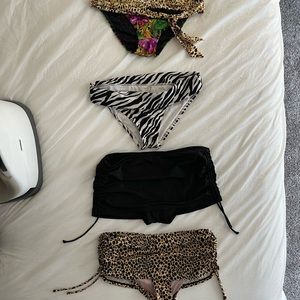 4 Victoria’s Secret swim bottoms size medium